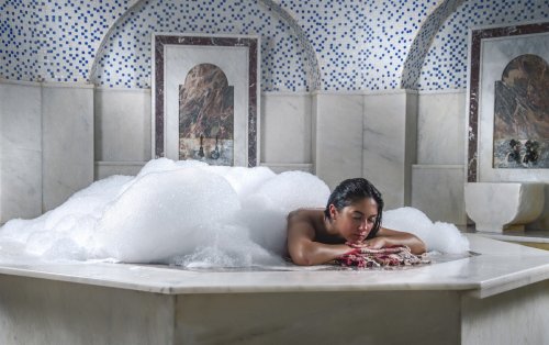 Exfoliating in Hamam 23